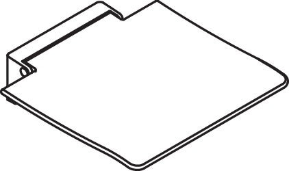 HEWI Klappsitz 450 mit Wandkonsole – Signalweiß, 450 mm, hochklappbar, bis 150 kg
