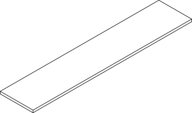 HEWI Glasplatte Serie 477 aus Klarglas, 197 mm breit, 8 mm stark, geschliffene Kanten