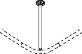 HEWI Deckenabhängung System 900, 400 mm, Edelstahl matt geschliffen, kürzbar