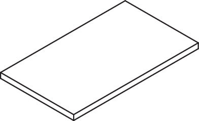 HEWI Glasplatte Serie 477 aus Klarglas, 197 mm breit, 8 mm stark, geschliffene Kanten