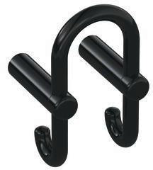 HEWI Garderobendoppelhaken Serie 801 – Senfgelb, Haken nach hinten, 90 mm