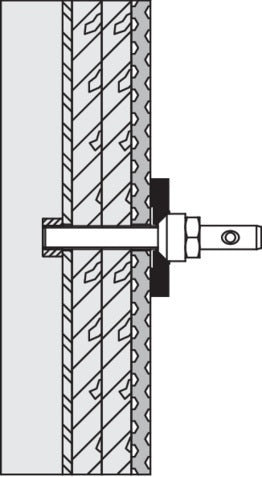 HEWI Rückenstütze Befestigungsset 801/805 Classic für Betonwände C20/C25