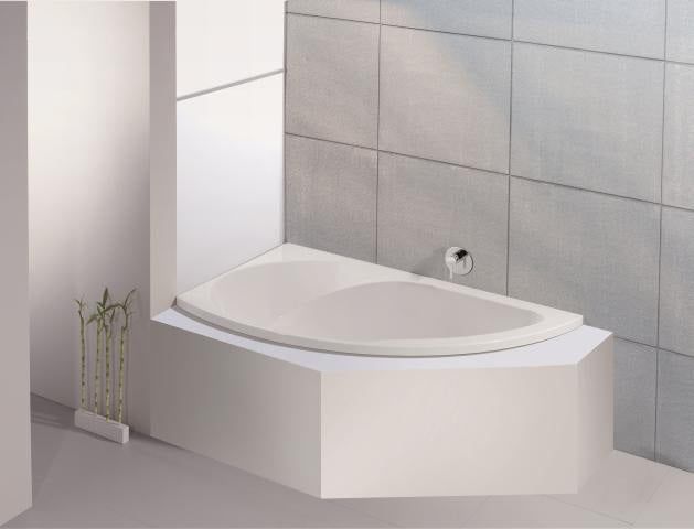 HOESCH Spectra Eckbadewanne 1700x1000 links ohne Schürze, Weiß – Acryl, 275 l, links