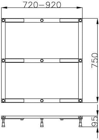 HOESCH Untergestell für Duschwanne Muna 4185-4188 – Stahl, höhenverstellbar, für Acryl & Solique