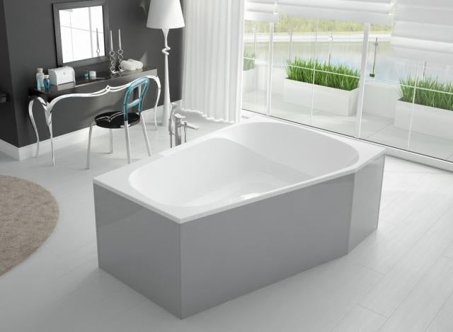 HOESCH SPECTRA Raumsparbadewanne 1800 x 1200 mm links weiß Acryl