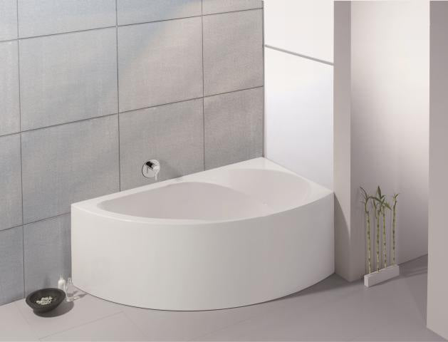 HOESCH SPECTRA Eck-Badewanne 1700x1000 rechts, Weiß – Raumsparwanne aus Sanitäracryl