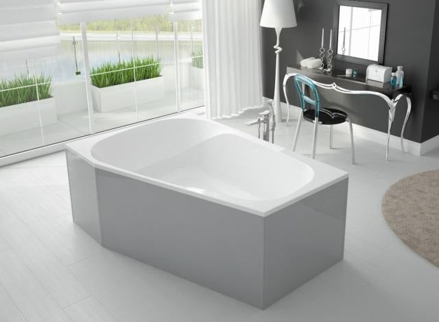 HOESCH SPECTRA Raumsparbadewanne 1800 x 1200 mm links weiß Acryl