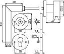 TECWERK Rosettengarnitur NW-401-1 Edelstahl U-Form PZ DIN L/R – fest/drehbar, Profilstift