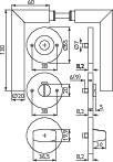 TECWERK Rosettengarnitur NW-401-1 Edelstahl U-Form PZ DIN L/R – fest/drehbar, Profilstift
