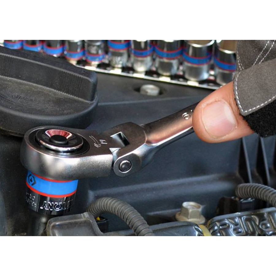 KING TONY Profi-Werkzeuge - Ratschen-Ring-Maulschlüssel-Set, EVAWAVE - 13tlg. 13013MRE