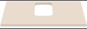 IDEAL STANDARD i.life B Waschtischplatte 602x507x18 mm Quarzgrau matt – mittiger Ausschnitt