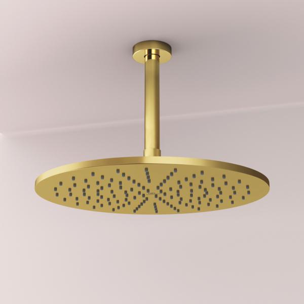Ideal Standard Idealrain Atelier Kopfbrause 300 mm rund Brushed Gold – Regenstrahl mit Antikalk
