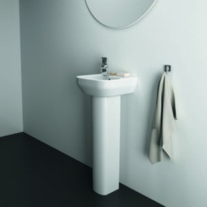 Ideal Standard i.life A Handwaschbecken 350x300x115 mm Weiß, 1 Hahnloch links, mit Überlauf