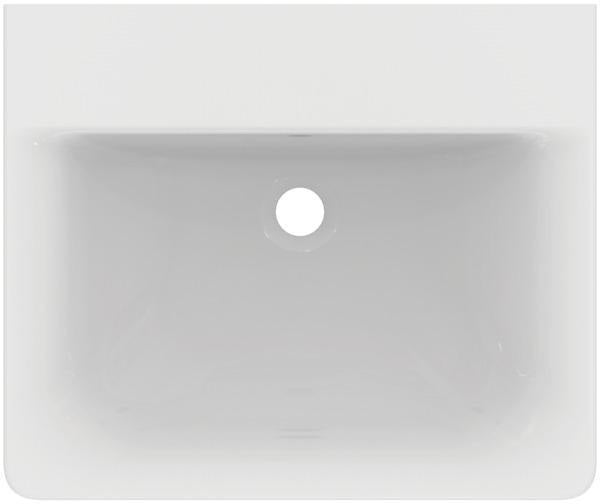 Ideal Standard Waschtisch Connect Cube, ohne Hahnloch, mit Überlauf, 550x460x175 mm, Weiß