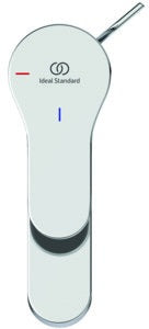 IDEAL STANDARD Cerabase Waschtischarmatur Chrom 106 mm mit Metall-Ablaufgarnitur und Push-Open-Ventil