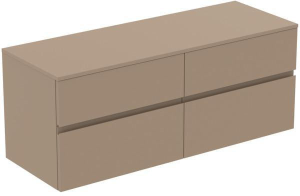 IDEAL STANDARD Finesse Waschtischunterschrank 1402 mm, 4 Auszüge, Greige matt