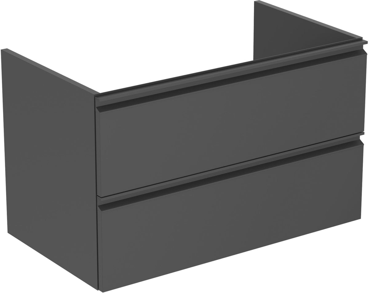 IDEAL STANDARD Waschtisch/Möbel-Paket CONNECT E mit Waschtisch 800 mm weiß/Walnuss dunkel