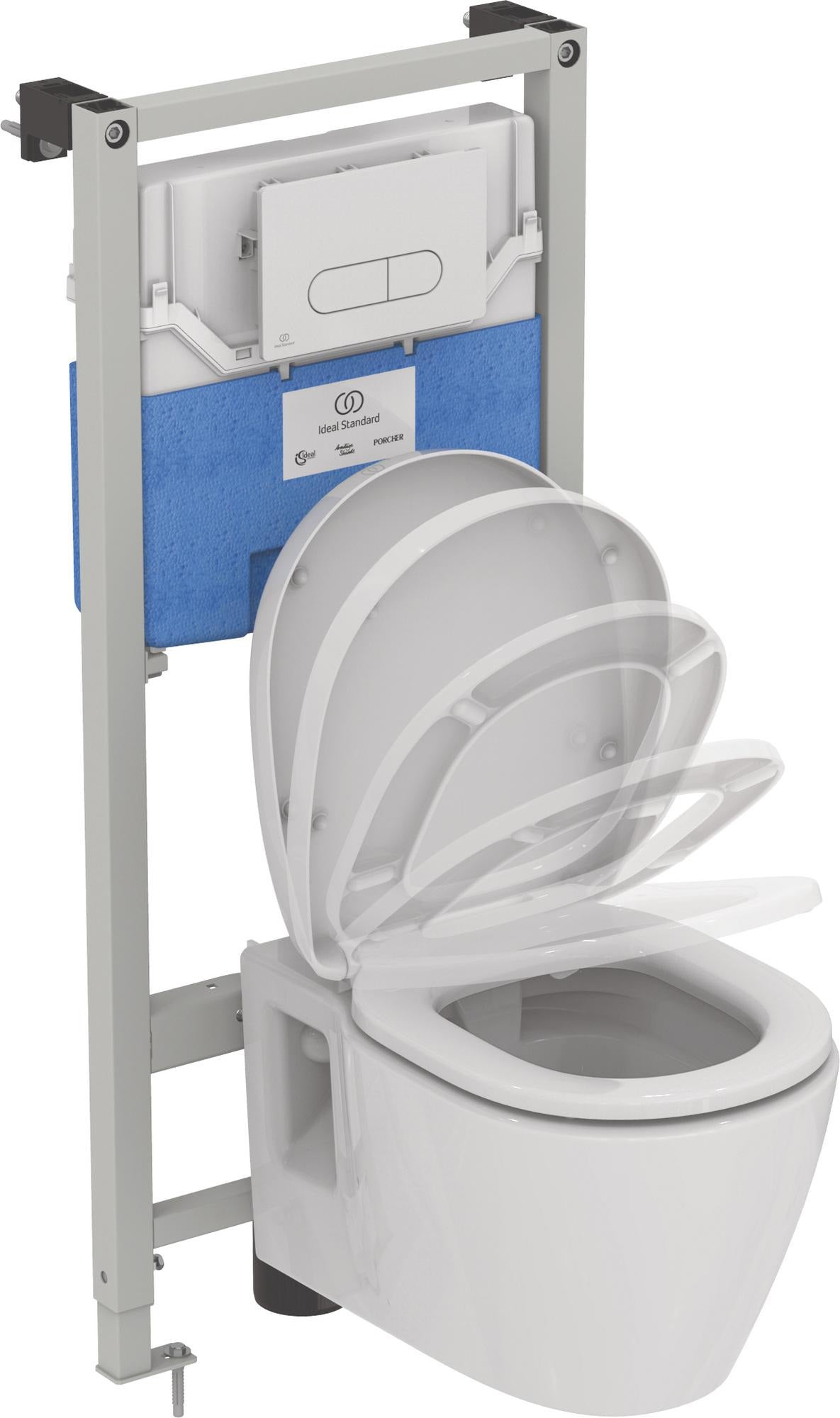 Ideal Standard ProSys WC-Element Komplettset mit RimLS WC, IP Connect und Betätigungsplatte Oleas M1 Weiß