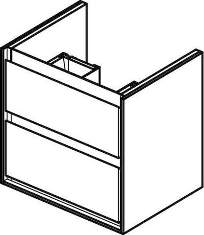 IDEAL STANDARD Connect Air Schubladenfront unten 530 mm Weiß glänzend – Badmöbel Frontblende