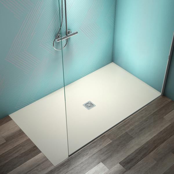 Ideal Standard Ultra Flat S + Rechteck-Brausewanne 1800x1000mm, Ablauf zentriert, Weiß Matt