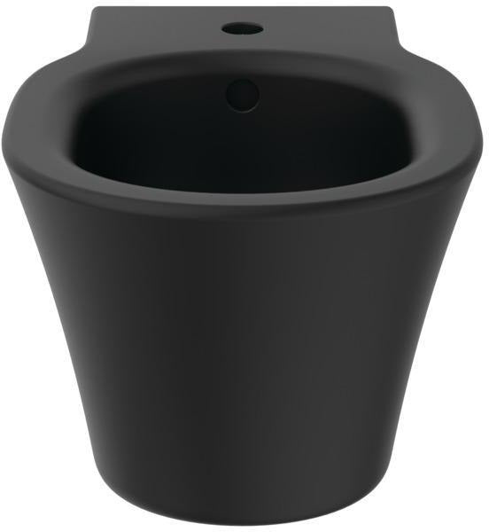 Ideal Standard Wandbidet Connect Air in Schwarz Matt – 360x540x300 mm, 1 Hahnloch, Unsichtbare Befestigung