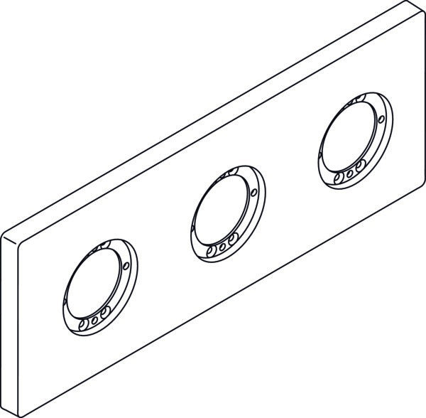 Ideal Standard Archimodule Rosette 1-Loch 100x100mm Chrom – quadratische Armaturenrosette