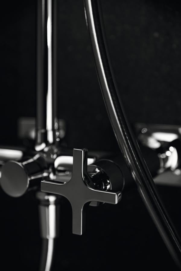 Ideal Standard Duschsystem Joy Neo mit Brausearmatur, Kreuzgriffen und Kopfbrause in Chrom