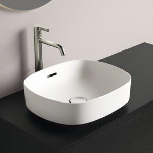 Ideal Standard Aufsatzwaschtisch Linda-X 450x380x130 mm Weiß – Keramik ohne Hahnloch, mit Überlauf