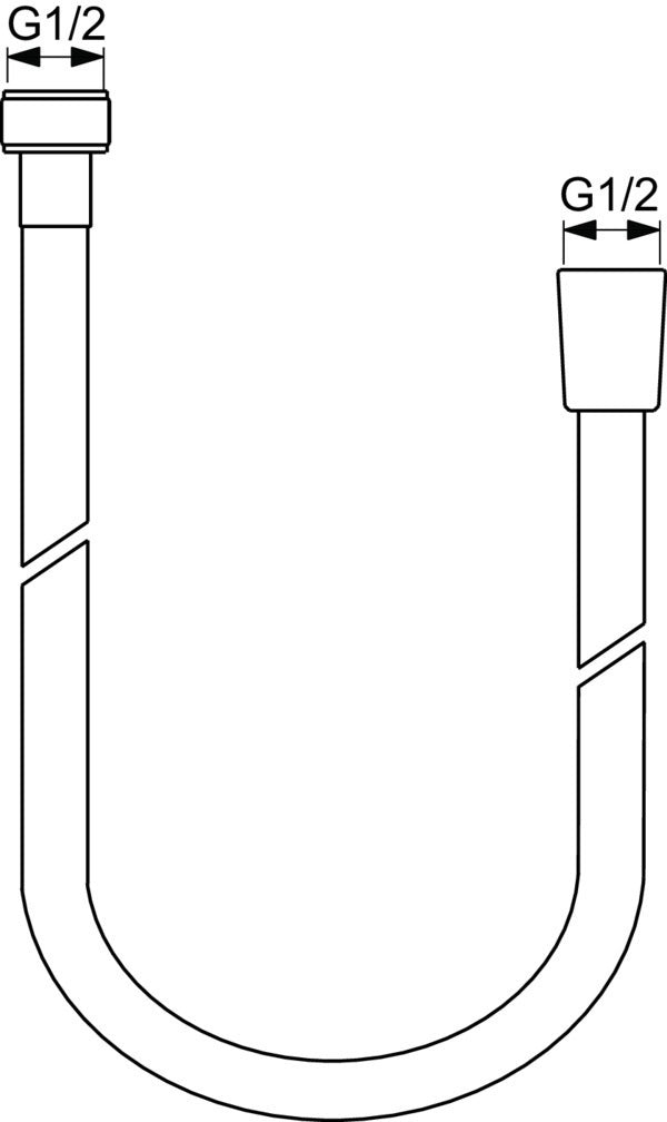 Ideal Standard Idealrain Brauseschlauch 1350 mm Ultraflex Chrom – G1/2 Anschluss