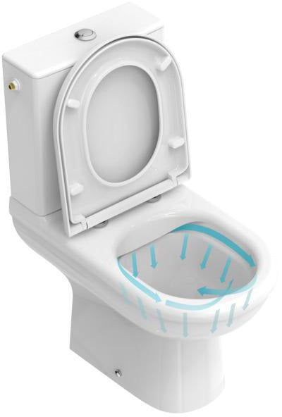 Ideal Standard Stand-WC-Kombipaket Exacto, spülrandlos, mit Softclosing, 360x625x780 mm, Weiß
