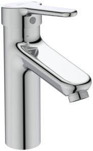 Ideal Standard Ceraplus Grande Waschtischarmatur mit Ablaufgarnitur – Chrom, 123 mm Ausladung, Einhandhebel