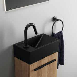 Ideal Standard i.life S Handwaschbecken 370x210x120mm, 1 Hahnloch links, ohne Überlauf, Weiß