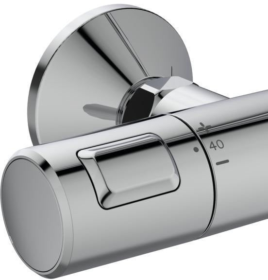 Ideal Standard Duschsystem Ceratherm T25 mit Brausethermostat, Kopf- und Handbrause, Chrom