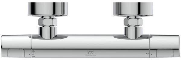 Ideal Standard Brausearmatur AP Ceratherm T25 N Chrom – Thermostat, Wandmontage