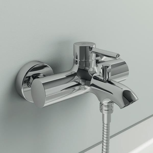 IDEAL STANDARD Ceraline Badearmatur Aufputz Chrom mit Umstelleinheit und Wassersparposition