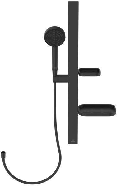 IDEAL STANDARD Idealrain Alu+ Brausekombination – 2-Funktions-Handbrause, 600 mm Stange, 2 Ablagen, Silver