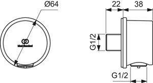 Ideal Standard Ceratherm Navigo Duschsystem Chrom – Armaturen-Paket mit Thermostat & Handbrause