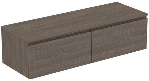 Ideal Standard Finesse Waschtischunterschrank 1402 mm mit 2 Softclose-Auszügen in Greige matt
