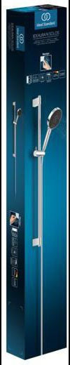 Ideal Standard Idealrain Solos Brausekombination 603 mm mit Handbrause und Schlauch – Silver Storm