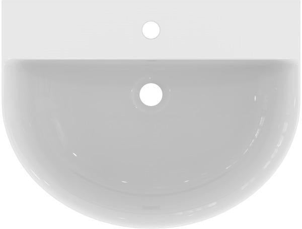 Ideal Standard Waschtisch Connect Air Arc 600x460x160 mm Weiß mit 1 Hahnloch und Überlauf