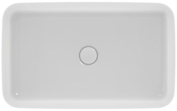 IDEAL STANDARD Ipalyss Schale 650x400x120 mm Seidenweiß – Aufsatzwaschtisch ohne Hahnloch & Überlauf