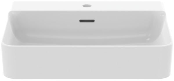 Ideal Standard Conca Aufsatzwaschtisch 600x450mm geschliffen Weiß mit Überlauf und 1 Hahnloch
