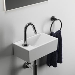 Ideal Standard i.life S Handwaschbecken 370x210x120mm, 1 Hahnloch links, ohne Überlauf, Weiß