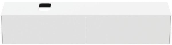 Ideal Standard Conca Waschtischunterschrank 1987 mm weiß mit 2 Auszügen und Ausschnitt
