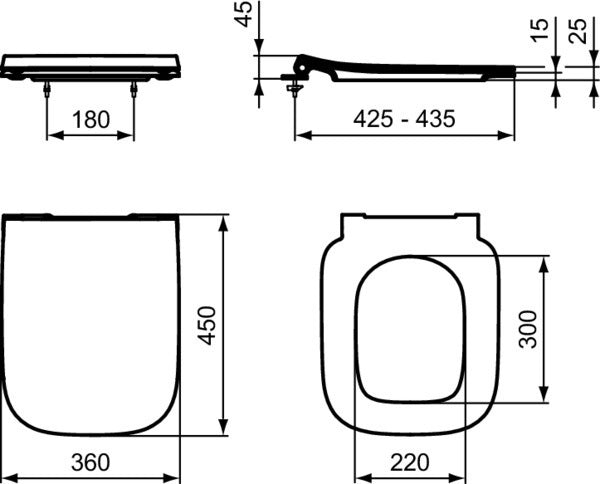 Ideal Standard i.life B WC-Sitz Sandwich Softclosing Weiß – Duroplast mit Absenkautomatik