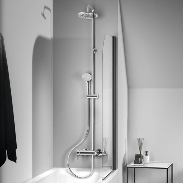 Ideal Standard Duschsystem Cerafine O mit Badearmatur Chrom – Regenkopfbrause & Handbrause