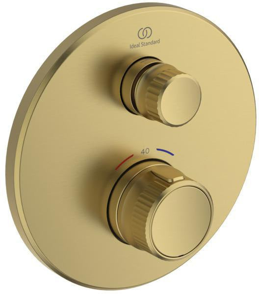 Ideal Standard Brausethermostat UP Ceratherm Navigo 1 Verbraucher Rund Chrom – Unterputz-Thermostat mit Easy-Box