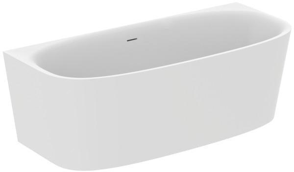 Ideal Standard D-Form-Badewanne Dea 1800x800mm mit Ablauf und Schürze, Weiß