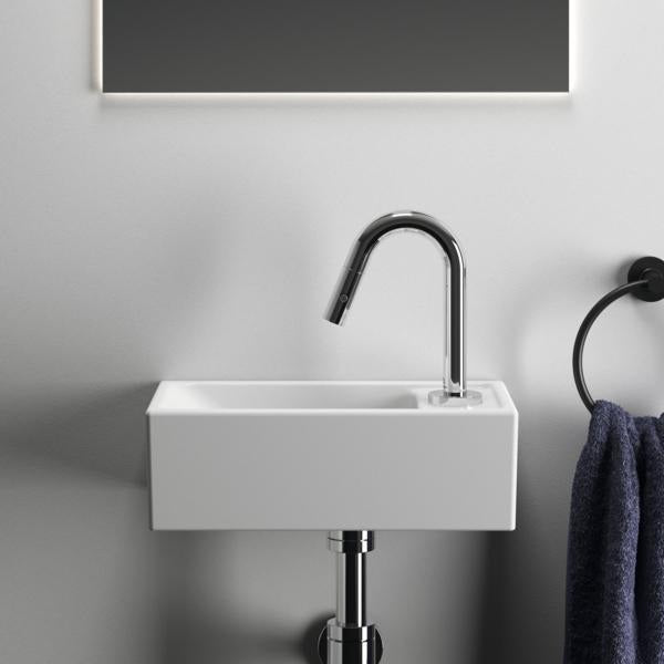 Ideal Standard i.life S Handwaschbecken 370x210x120mm Weiß, 1 Hahnloch rechts, ohne Überlauf