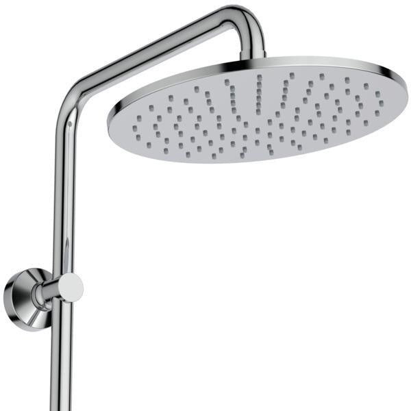 Ideal Standard Duschsystem Ceratwist T25 M – ohne Armatur, mit Stick-Handbrause und runder Kopfbrause, Chrom